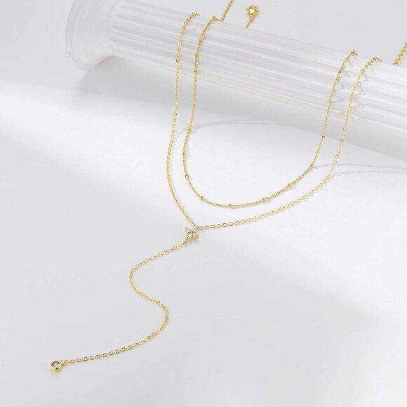 Hypoallergenic 14K Gold Plated Charm Necklace - Elegant Jewelry for Women - Picture 8 of 9